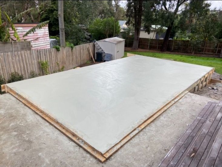 Example of a garage slab installed by Bonbeach concreters 1 Bonbeach